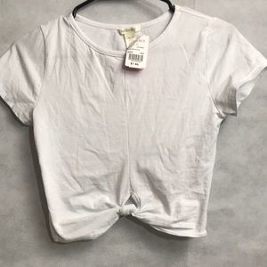 White knot bottom crop top *NEVER WORN*